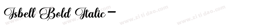 Isbell Bold Italic字体转换